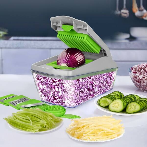 FITNATE 14pcs Vegetable Food Chopper Slicer Dicer M Bed Bath