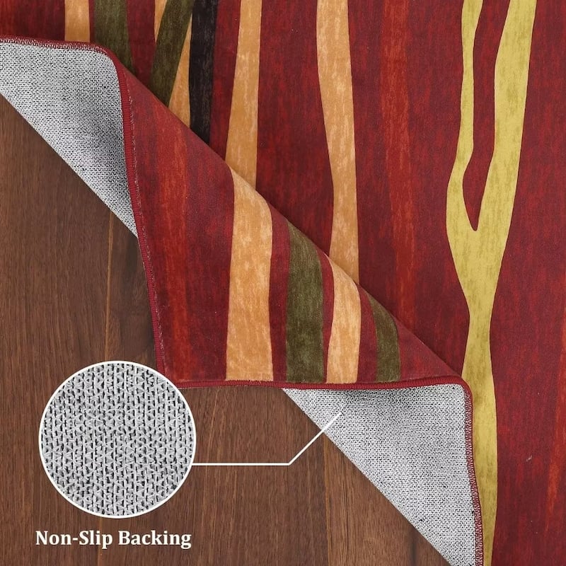 Garvee Modern Abstract Area Rug Colorful Throw Carpet