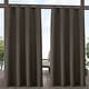 preview thumbnail 20 of 42, ATI Home Indoor/Outdoor Solid Cabana Grommet Top Curtain Panel Pair 54x84 - Chocolate