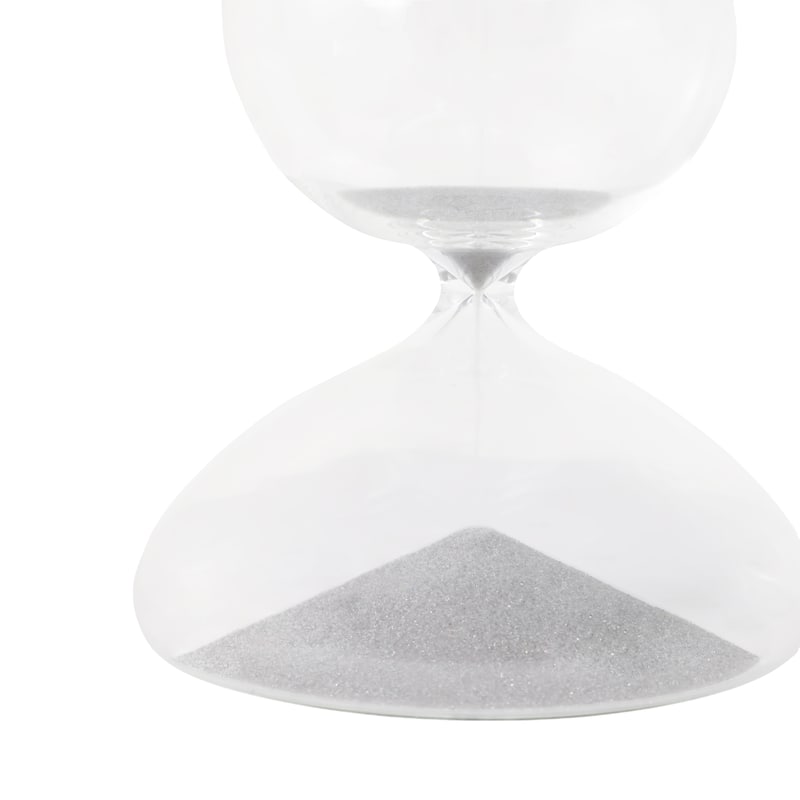Glass Hourglass Timer Abstract Decorative Sculpture with Modern Design