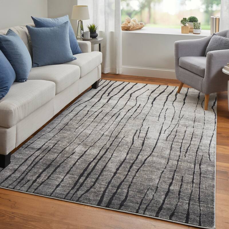 Grand Bazaar Kiba Machine Made Abstract Transitional Area Rug