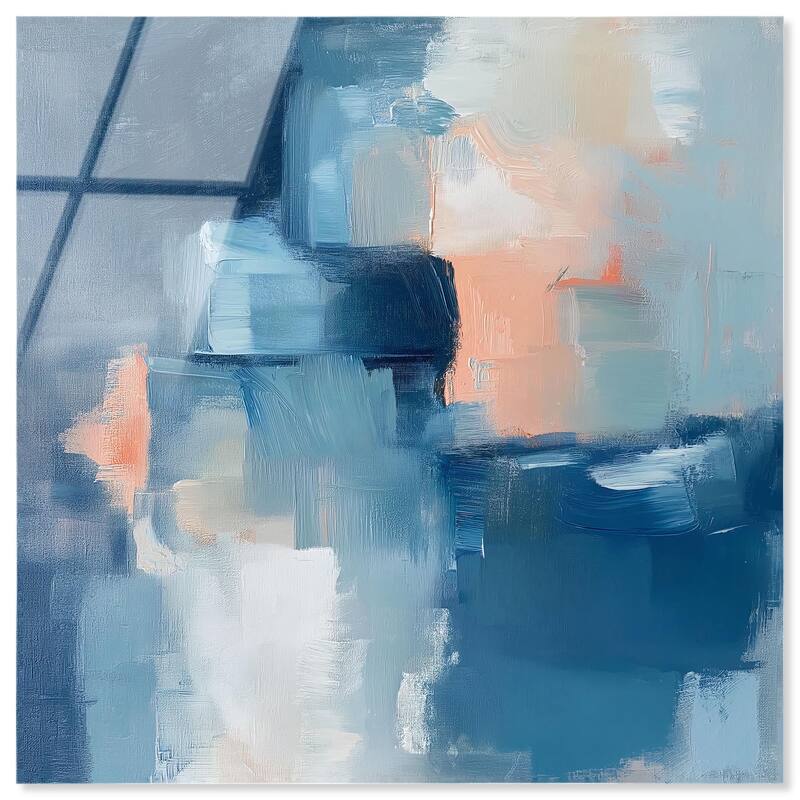 Whispering Blue I Acrylic by Art Remedy, Ready to Hang - 20" x 20"