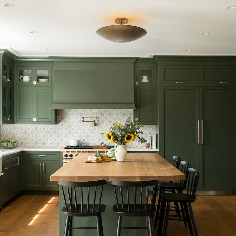 Vintage 4-Light Antique Brass Semi-Flush Mount Ceiling Light - Antique Brass - 17.7-in W x 7.5-in H