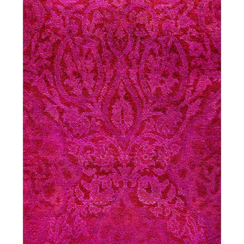 Overdyed One-of-a-Kind Hand-Knotted Area Rug - Pink - 6' 0" x 9' 2"