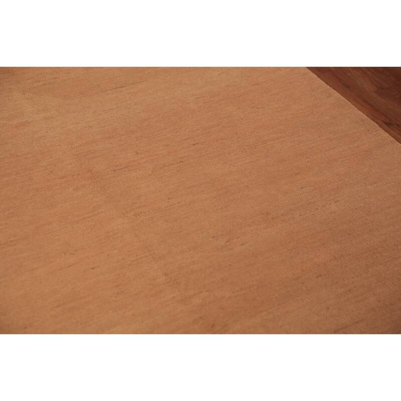 Gabbeh Modern Area Rug Handmade Oriental Orange Wool Carpet - 5'7" x 7'10"