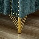 preview thumbnail 10 of 18, 82" Chenille Pull Buckle Sofa with Copper Nail Decoration Armrest