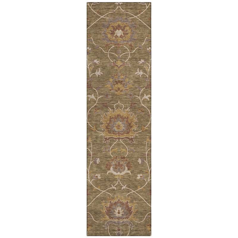 Machine Washable Indoor/ Outdoor Traditional Luna Chantille Rug