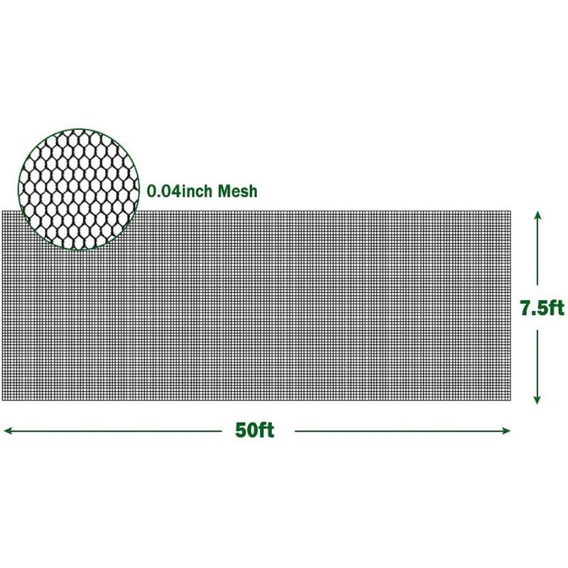 Agfabric 60 in. x 5-Yds. White Mosquito Net DIY Fabric Insect Pest Barrier Netting Curtains for Home/Travel/Camping - 7.5x50ft