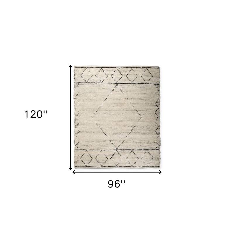 HomeRoots Geometric Modern Rectangle Area Rug - 120 in. x 96 in. x 0.4 in.