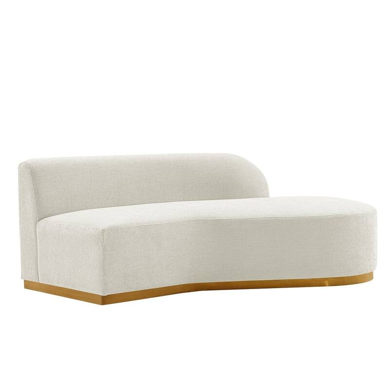 Manhattan Comfort Contemporary Daria Linen Sofa Sectional with Pillows