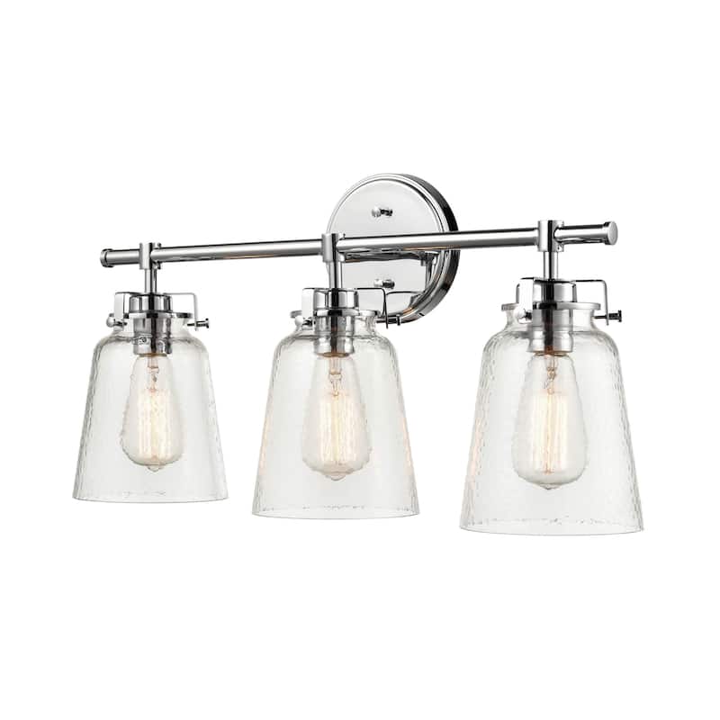 Millennium Lighting Amberose Vanity Light with Hammered Glass Shades