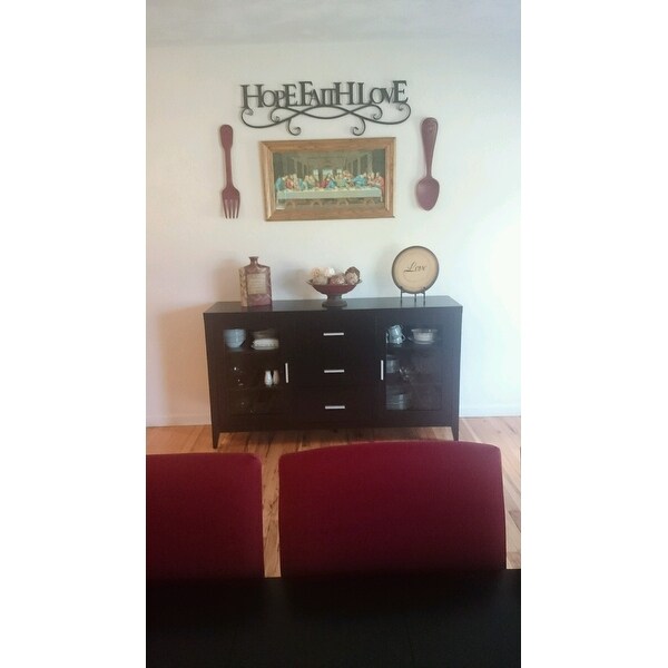 Shop Furniture Of America Metropolitan Dining Buffet TV Cabinet In Dark Espresso Shop Furniture Of America Metropolitan Dining Buffet TV Cabinet In Dark Espresso