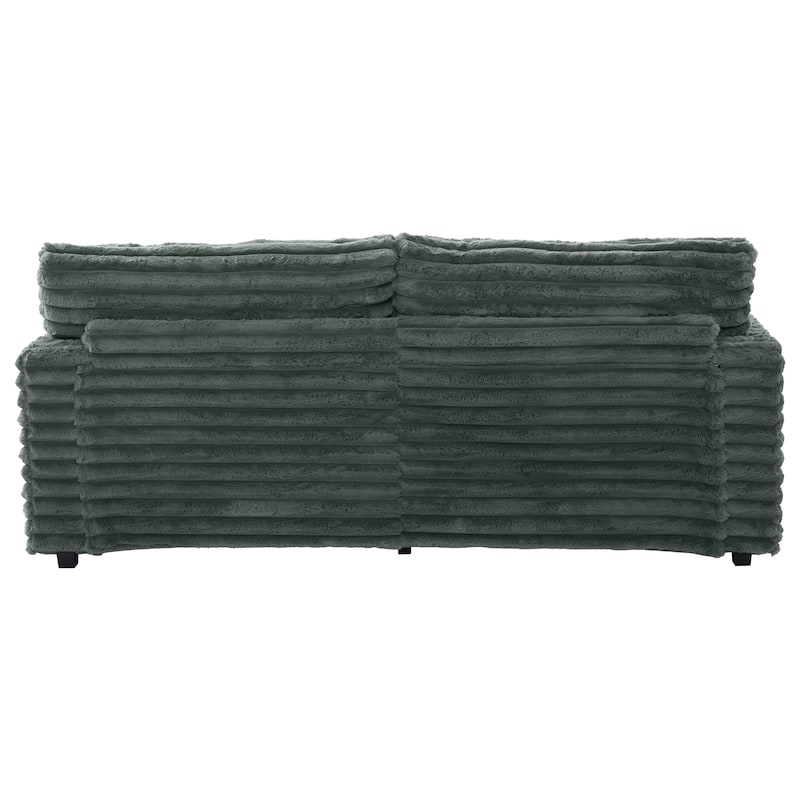 Oversized Double Chaise Lounge Sofa 83.5" Sofa Bed Cloud Couch Plush With Two Supportive Pillows,Usb Ports And Cup Holders