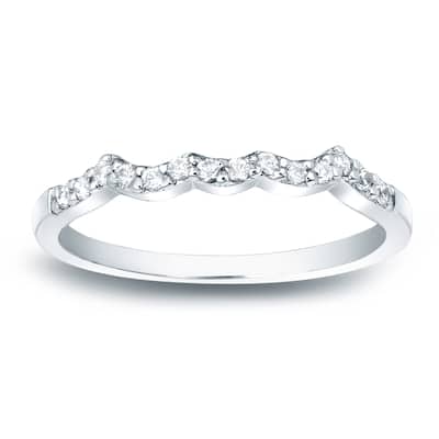 Auriya 1/7ctw Contour Diamond Wedding Band 14k Gold