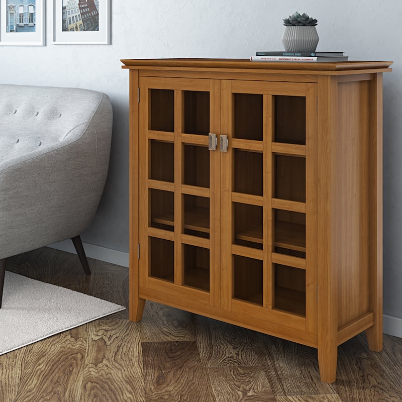 WYNDENHALL Stratford Solid Wood Transitional Medium Storage Cabinet - 38"w x 16.1"d x 40.6" h