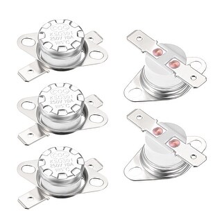 2 Termostati NC Uxcell 175°C 10A Con Pin 6,3mm - Interruttore Termico A Riarmo Automatico