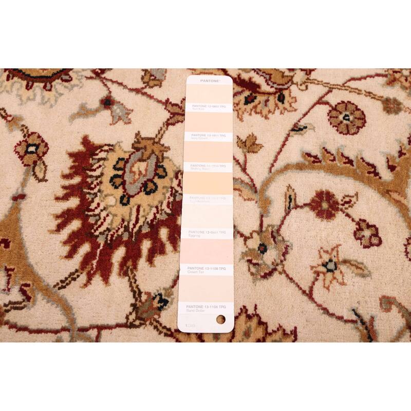 ECARPETGALLERY Hand-knotted Mirzapur Ivory Wool Rug - 5'6 x 7'9