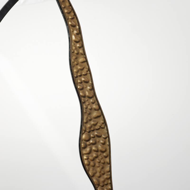 Goldrush Black Metal Frame Round Wall Mirror - 30" H x 30" W x 0.79" D