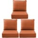 preview thumbnail 86 of 121, Gymojoy 24"x22"x6" Patio Thick Cushions & Pillows Set - Deep Seat Indoor/Outdoor Water & Fade Resistant Three Sets - Orange
