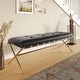preview thumbnail 1 of 8, Cassatt Contemporary Black Fabric Bench