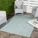 preview thumbnail 84 of 177, SAFAVIEH Courtyard Jonell Indoor/ Outdoor Patio Backyard Rug 2'7" x 5' - Aqua/Grey