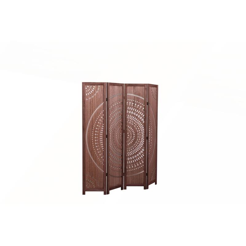 Stylish 4-Panel Solid Wood Folding Room Divider for Privacy and Decor in Any Living Space