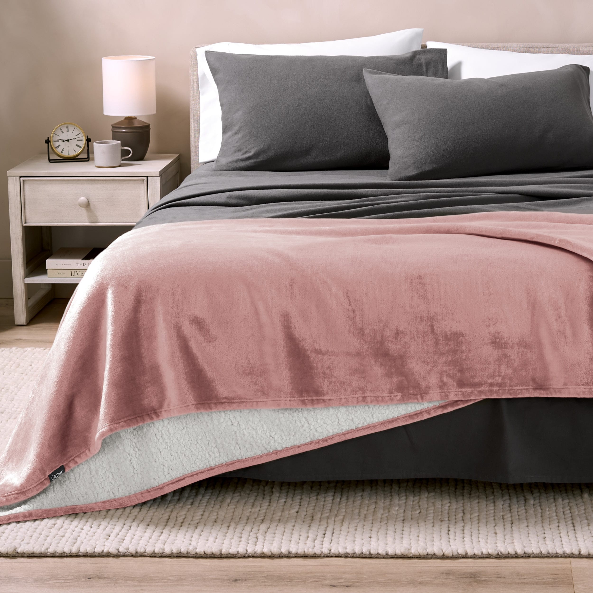 Bare Home Sherpa Fleece Blanket Reversible Plush Bed Blanket Bed Bath Beyond 28530310
