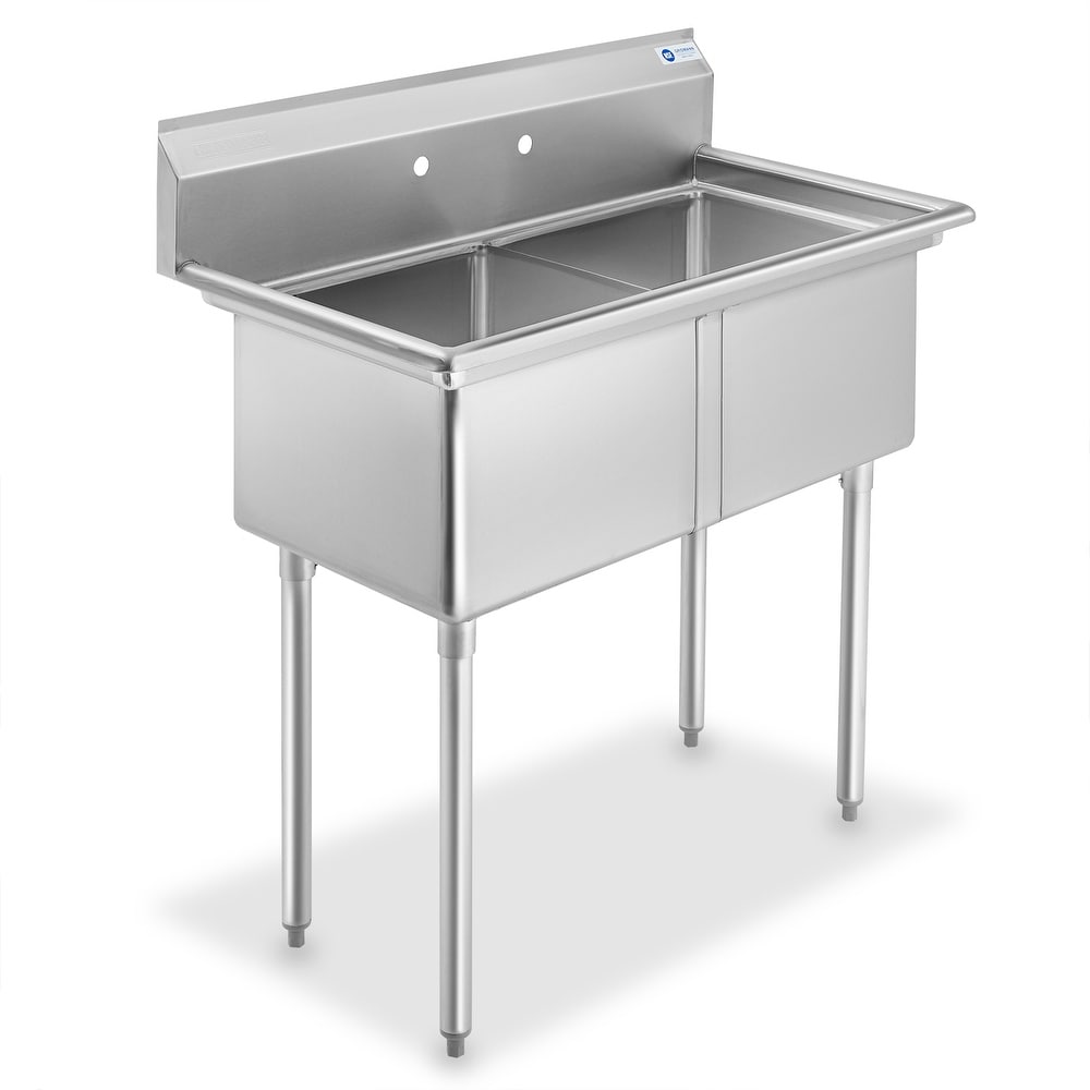 Commercial Kitchen Utility Sink With Drainboard Commercial 304 Stainless Steel 