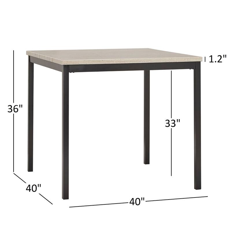 Darcy Faux Marble/ Black Metal Counter Height 5-piece Dining Set by iNSPIRE Q Bold
