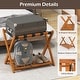 preview thumbnail 10 of 10, Costway Folding Luggage Racks Set of /4 with Storage Shelf & 5 Nylon