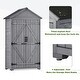 preview thumbnail 8 of 18, Outdoor Wood Lean-to Storage Shed Tool Organizer 3-tier Shelves - 5.8ft x 3ft