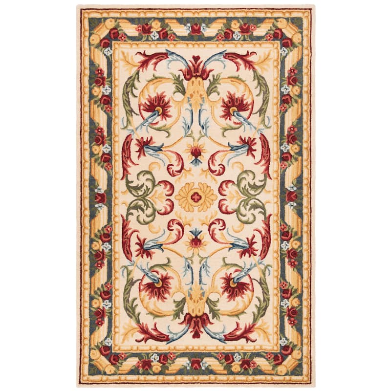 SAFAVIEH Handmade Blossom Derren Modern Floral Wool Rug