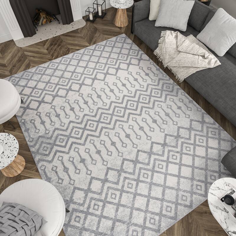 Gematria Moroccan Geometric Indoor Area Rug