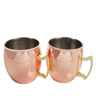 Wolfgang Puck Set of 2 18oz Copper-Plated Mule Mugs Model - Bed Bath