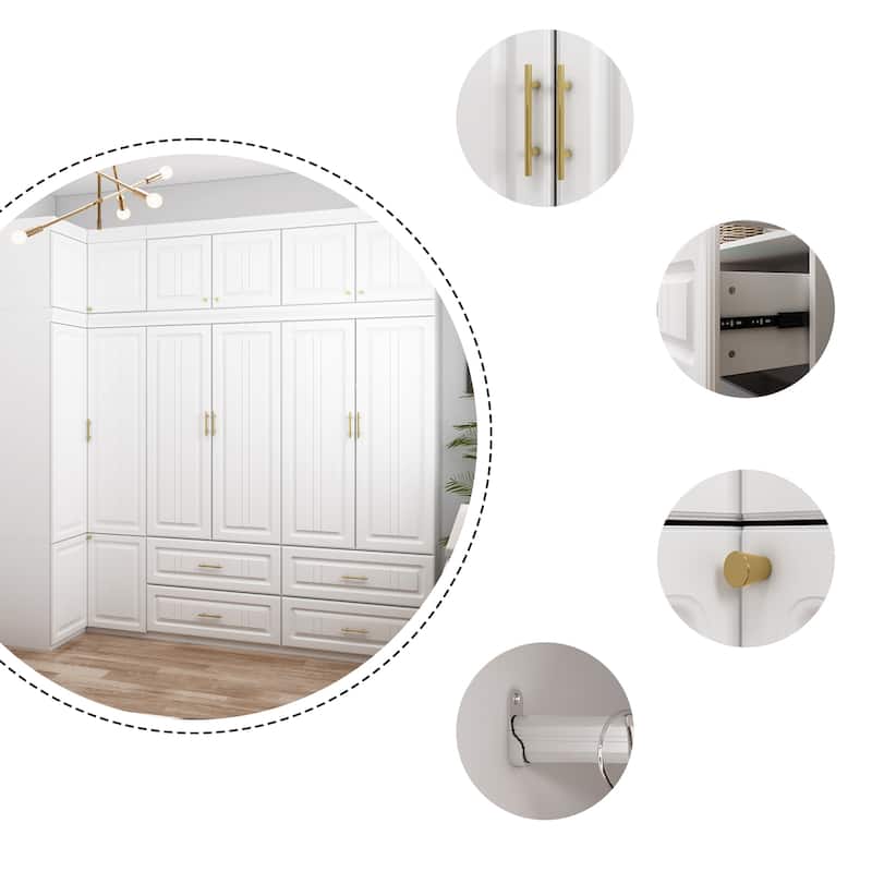 Armoires Wardrobes Hanging Drawers Home Storage Cabinet Combo Dresser