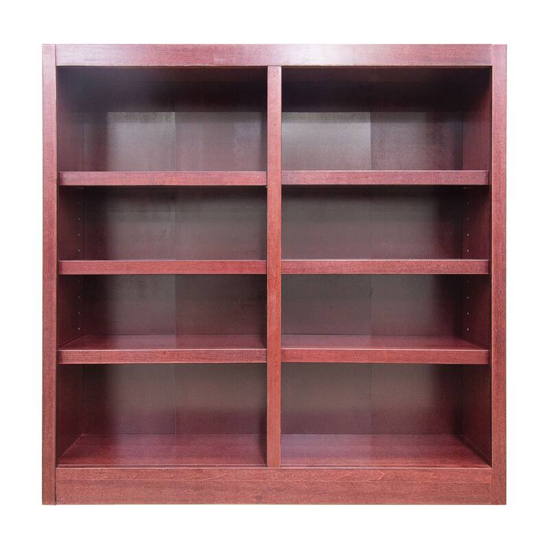Concepts in Wood Double Wide Wood Bookcase, 8 Shelf, 48 inch Tall