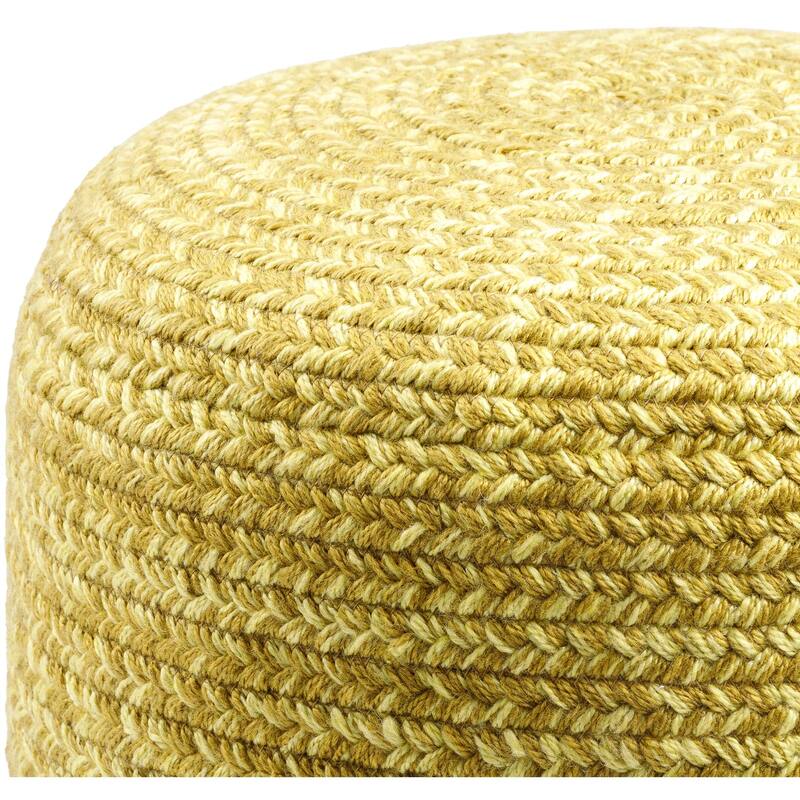 Livabliss Entwined Modern & Contemporary Solid Color Pouf