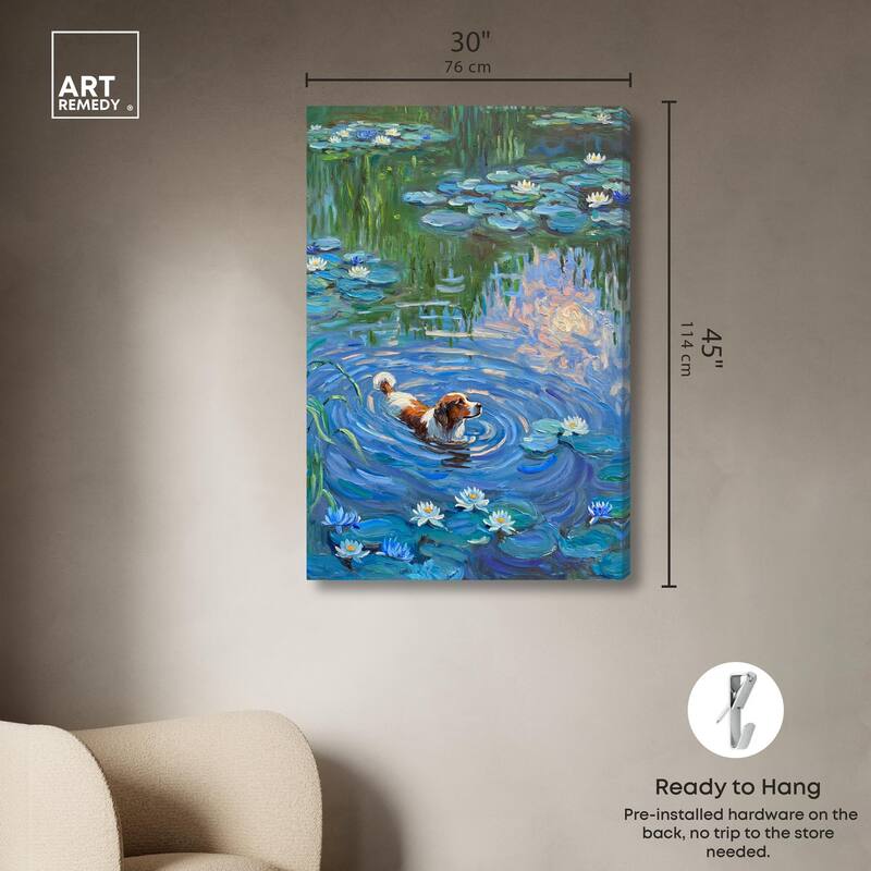 Lily Lagoon I Canvas Modern Classic by Art Remedy, Gallery Wrapped