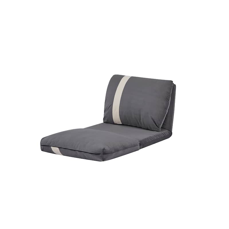 Floor Sofa Bed with 6-Position Adjustable, Sleeper Sofa with 5-Second Foldable, Upholstered Bean Bag Base & Pillow