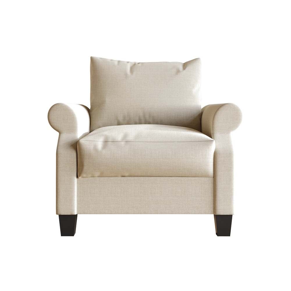 CraftPorch Classic Linen Upholstered Arm Chair