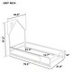 preview thumbnail 4 of 28, Twin Size Wood Bed Frame with House-shaped Headboard Floor bed with Fences