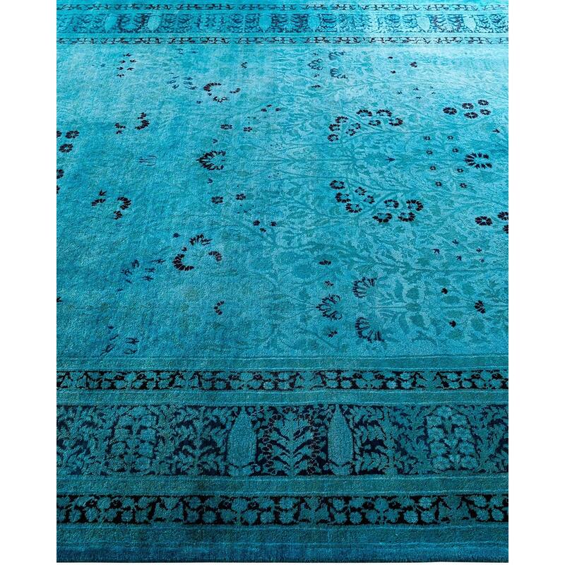 Contemporary Overdyed Wool Hand Knotted Area Rug - 6' 1" x 9' 2"