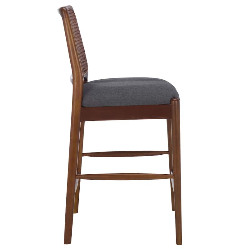 SAFAVIEH Home Reinhardt Rattan Counter Stool - 18"W x 19"D x 41"H