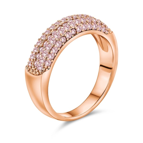 rose gold cz engagement rings