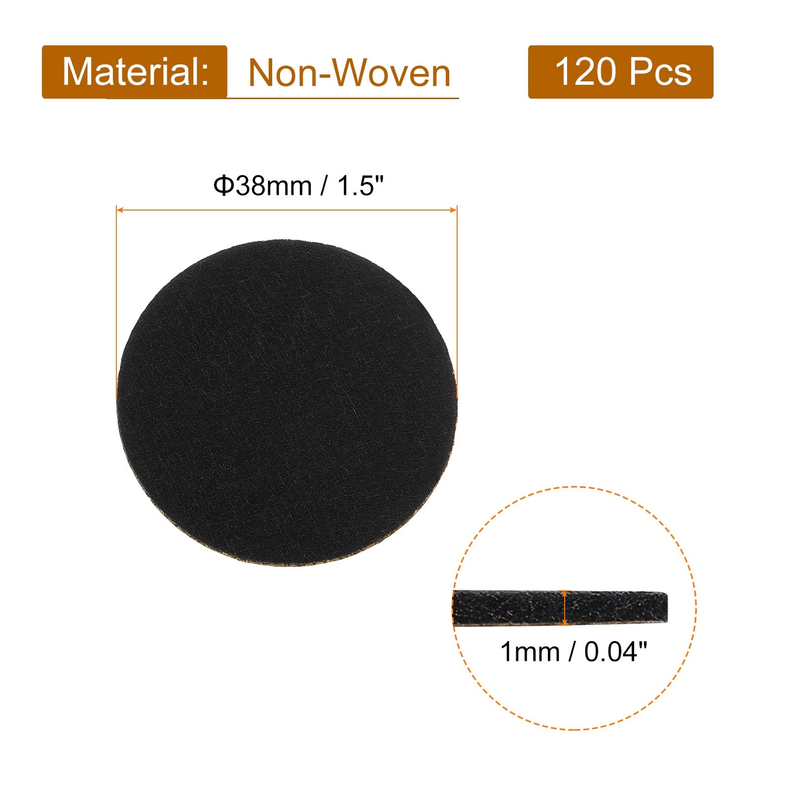 Round Felt Circles, Felt Fabric Sticker Self-Adhesive Felt Pads Pre Cut Felt Pads