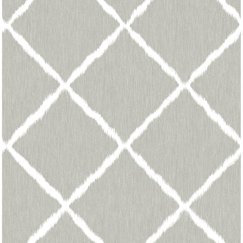 A-Street Prints Sterling Ikat Trellis Wallpaper