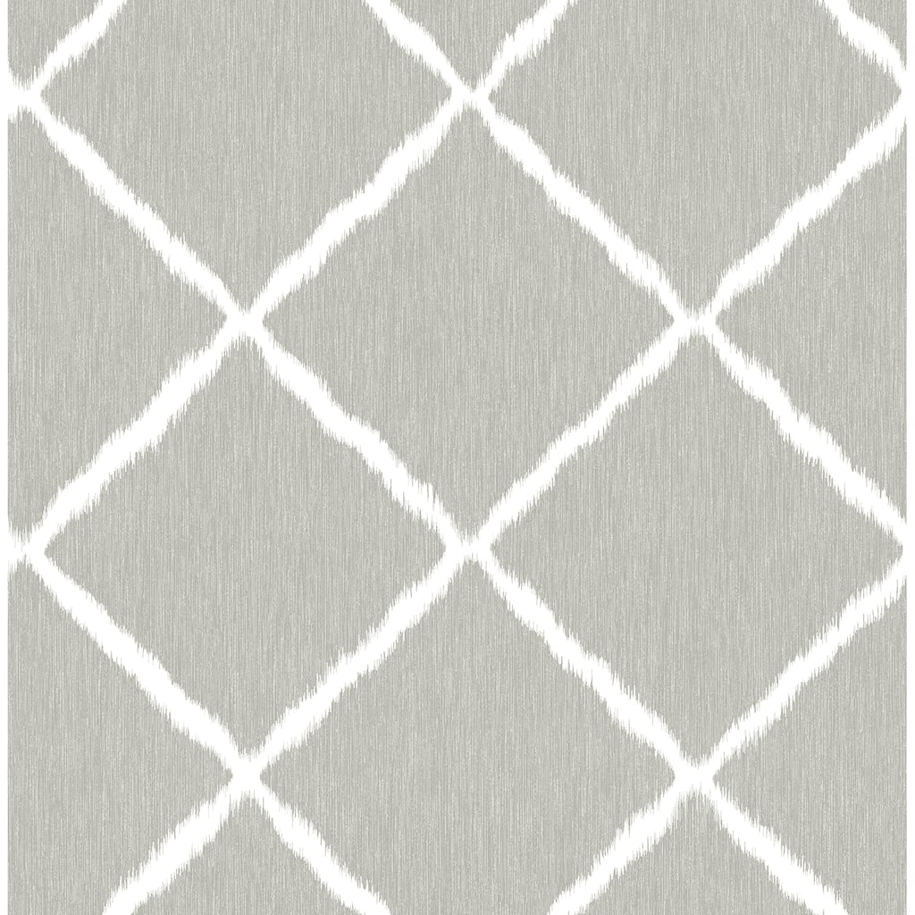 A-Street Prints Sterling Ikat Trellis Wallpaper