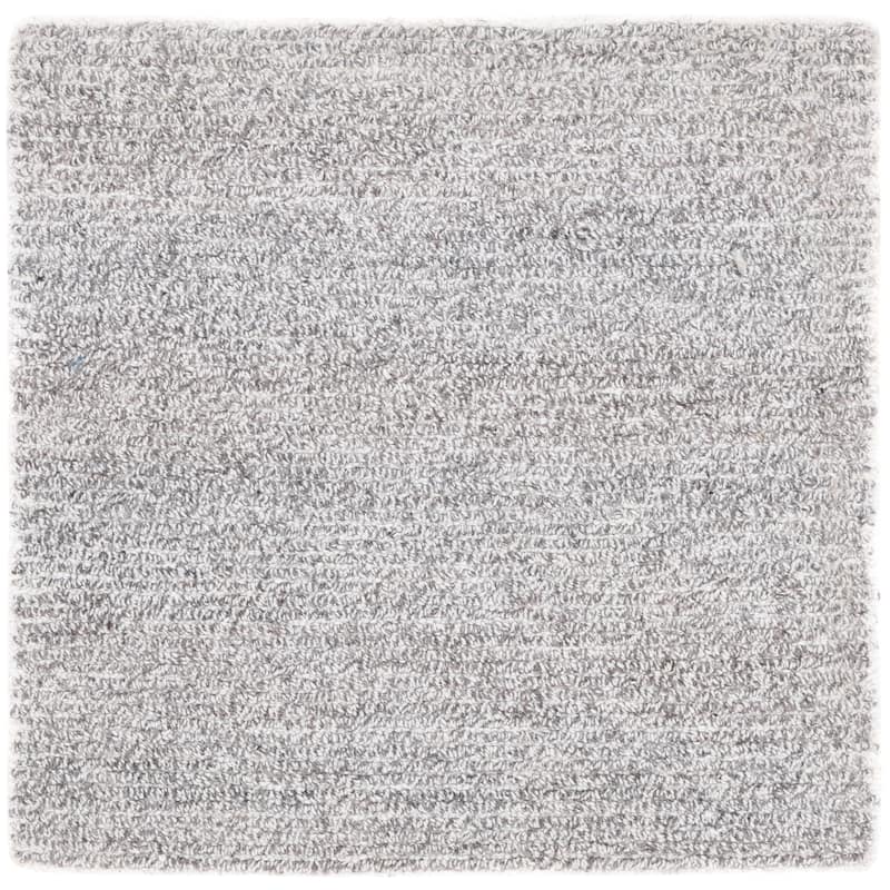 SAFAVIEH Handmade Ebony Cesarina Modern Wool Rug - 6' Square - Grey
