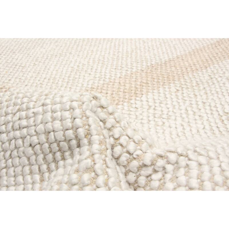 ECARPETGALLERY Braid weave Sienna Cream Wool Rug - 5'10 x 5'10
