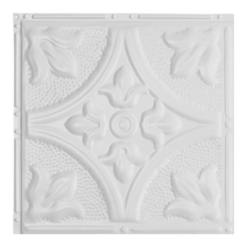 Great Lakes Tin Jamestown Lay-in Ceiling Tile - Matte White - Sample